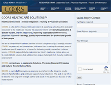 Tablet Screenshot of coorshealthcaresolutions.com